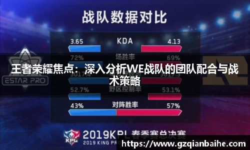 王者荣耀焦点:深入分析WE战队的团队配合与战术策略